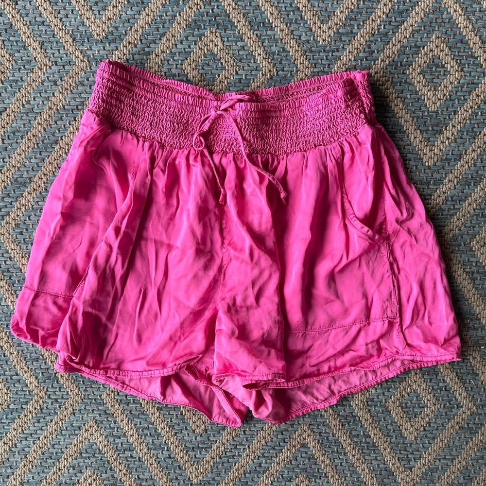 Aerie Pink High Waist Shorts with Elastic Waist